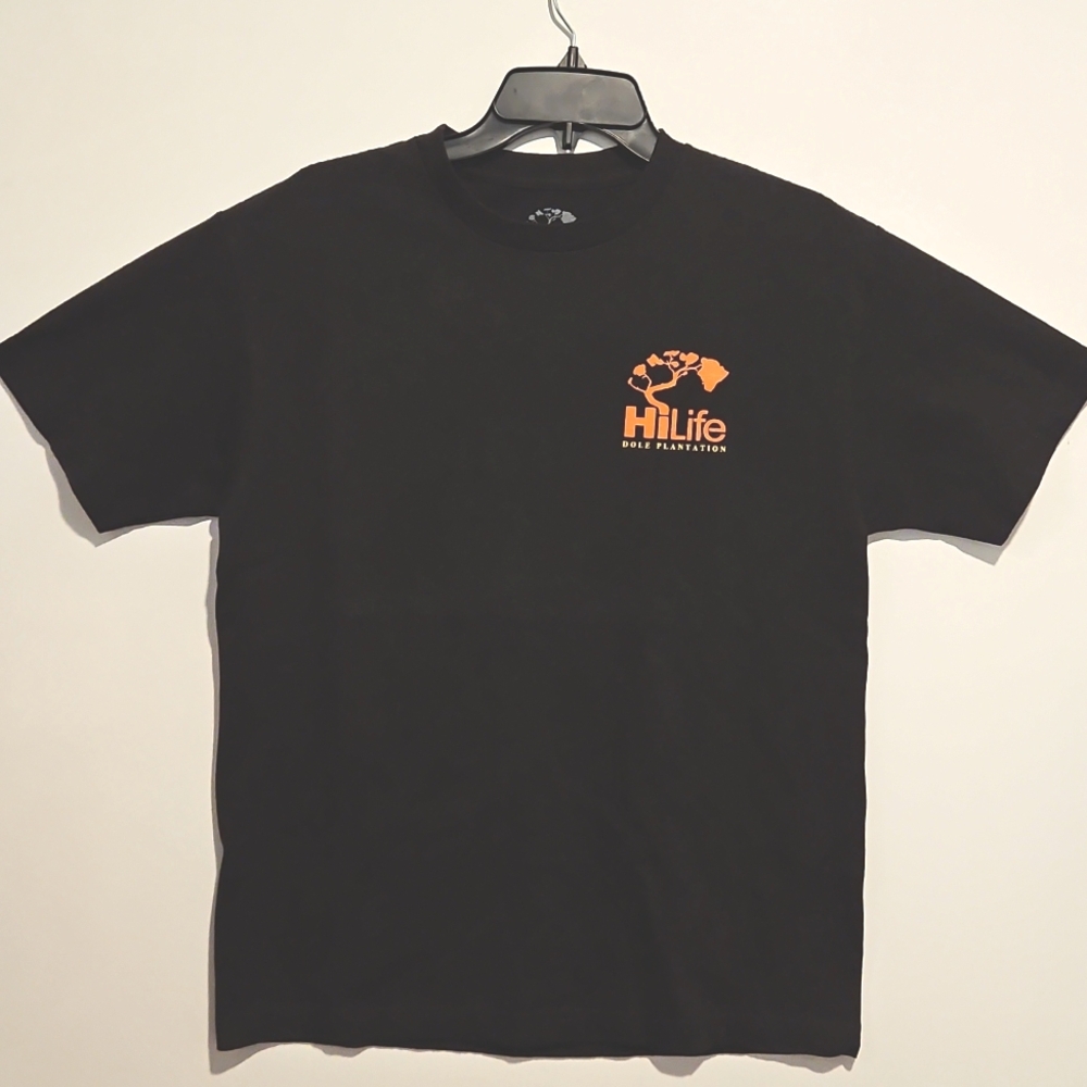 HiLife Black short sleeve graphic tee Dole Plantation Hawai'i NWOT
